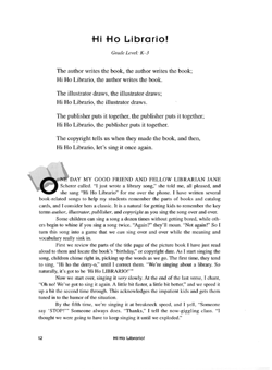 Hi Ho Librario! Sample page 1